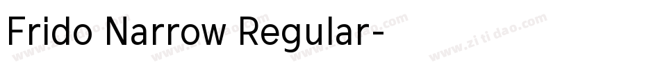 Frido Narrow Regular字体转换